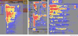 Heatmap over brugeres scanneadfærd på hjemmesider